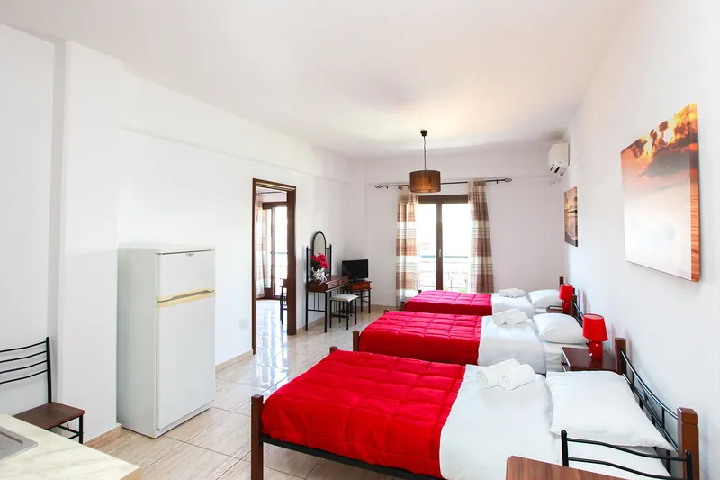 The superior apartment's bedroom with its wardrobe